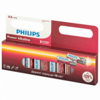 Батарейки алкалиновые "пальчиковые" КОМПЛЕКТ 12 шт., PHILIPS Power Alkaline, АА (LR6, 24А), блистер, Б0064661 Батарейки алкалиновые "пальчиковые" КОМПЛЕКТ 12 шт., PHILIPS Power Alkaline, АА (LR6, 24А), блистер, Б0064661