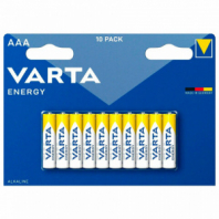 Батарейки алкалиновые "мизинчиковые" КОМПЛЕКТ 10 шт., VARTA ENERGY, ААА (LR03,15А), блистер, 4103229491 Батарейки алкалиновые "мизинчиковые" КОМПЛЕКТ 10 шт., VARTA ENERGY, ААА (LR03,15А), блистер, 4103229491