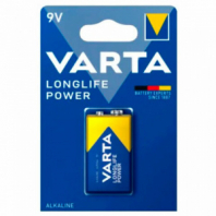Батарейка алкалиновая 1 шт., VARTA LONGLIFE POWER, Крона 9V (6LR61, 6LF22, 1604A), 4922121411 Батарейка алкалиновая 1 шт., VARTA LONGLIFE POWER, Крона 9V (6LR61, 6LF22, 1604A), 4922121411
