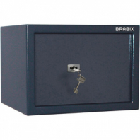 Сейф BRABIX "КМ-260", 260х360х290 мм, 13 кг, ключевой замок + полка, крепление к стене, 291165