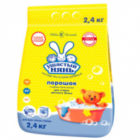 Стиральный порошок для всех типов стирки 2,4 кг, УШАСТЫЙ НЯНЬ, 10137, 01013