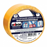 Клейкая двухсторонняя лента 38 мм х 10 м, ПОЛИПРОПИЛЕНОВАЯ ОСНОВА, UNIBOB, 38566 Клейкая двухсторонняя лента 38 мм х 10 м, ПОЛИПРОПИЛЕНОВАЯ ОСНОВА, UNIBOB, 38566