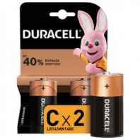 Батарейки КОМПЛЕКТ 2 шт., DURACELL Basic ОРИГИНАЛ, С (LR14, 14А), алкалиновые, блистер Батарейки КОМПЛЕКТ 2 шт., DURACELL Basic ОРИГИНАЛ, С (LR14, 14А), алкалиновые, блистер