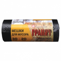 Мешки для мусора, 30 л, черные, в рулоне 20 шт., ПНД, 10 мкм, 50х60 см, прочные, КОНЦЕПЦИЯ БЫТА "Гранит", 0275 Мешки для мусора, 30 л, черные, в рулоне 20 шт., ПНД, 10 мкм, 50х60 см, прочные, КОНЦЕПЦИЯ БЫТА "Гранит", 0275