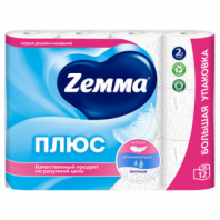 Бумага туалетная ZEMMA/ZEWA Plus, 2-слойная, спайка 12 шт. х 23 м, белая, 1440901 Бумага туалетная ZEMMA/ZEWA Plus, 2-слойная, спайка 12 шт. х 23 м, белая, 1440901