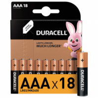Батарейки КОМПЛЕКТ 18 шт., DURACELL Basic ОРИГИНАЛ, AAA (LR03, 24А), алкалиновые, мизинчиковые, 81483686 Батарейки КОМПЛЕКТ 18 шт., DURACELL Basic ОРИГИНАЛ, AAA (LR03, 24А), алкалиновые, мизинчиковые, 81483686