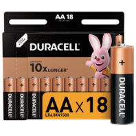 Батарейки КОМПЛЕКТ 18 шт., DURACELL Basic ОРИГИНАЛ, AA (LR6, 15А), алкалиновые, пальчиковые Батарейки КОМПЛЕКТ 18 шт., DURACELL Basic ОРИГИНАЛ, AA (LR6, 15А), алкалиновые, пальчиковые
