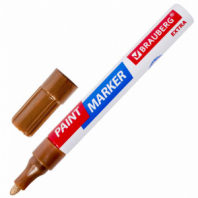 Маркер-краска лаковый EXTRA (paint marker) 4 мм, МЕДНЫЙ, УСИЛЕННАЯ НИТРО-ОСНОВА, BRAUBERG, 151988 Маркер-краска лаковый EXTRA (paint marker) 4 мм, МЕДНЫЙ, УСИЛЕННАЯ НИТРО-ОСНОВА, BRAUBERG, 151988