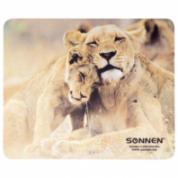Коврик для мыши SONNEN "LIONS", резина + ткань, 220х180х3 мм, 513310 Коврик для мыши SONNEN "LIONS", резина + ткань, 220х180х3 мм, 513310