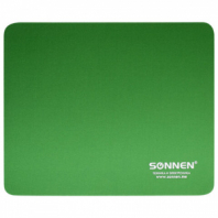 Коврик для мыши SONNEN "GREEN", резина + ткань, 220х180х3 мм, 513305 Коврик для мыши SONNEN "GREEN", резина + ткань, 220х180х3 мм, 513305