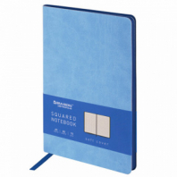 Блокнот А5 (148x218 мм), BRAUBERG "Metropolis Mix", под кожу, 80 л., клетка, голубой, 111040 Блокнот А5 (148x218 мм), BRAUBERG "Metropolis Mix", под кожу, 80 л., клетка, голубой, 111040