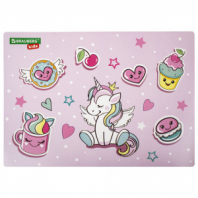 Настольное покрытие BRAUBERG KIDS, А3+, пластик, 46x33 см, "Мечты единорога", 271730 Настольное покрытие BRAUBERG KIDS, А3+, пластик, 46x33 см, "Мечты единорога", 271730