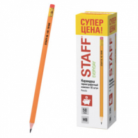 Карандаши чернографитные с ластиком STAFF EVERYDAY BLP-YLW, КОМПЛЕКТ 50 шт., НВ, пластиковые, корпус жёлтый, 181942 Карандаши чернографитные с ластиком STAFF EVERYDAY BLP-YLW, КОМПЛЕКТ 50 шт., НВ, пластиковые, корпус жёлтый, 181942