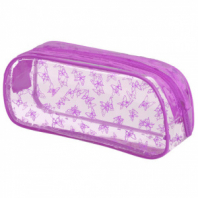 Пенал-косметичка BRAUBERG LUCENT на молнии, прозрачный, "Butterfly", 21х5х9 см, 272344 Пенал-косметичка BRAUBERG LUCENT на молнии, прозрачный, "Butterfly", 21х5х9 см, 272344