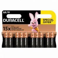 Батарейки КОМПЛЕКТ 10 шт., DURACELL Basic ОРИГИНАЛ, AA (LR6, 15А), алкалиновые, пальчиковые Батарейки КОМПЛЕКТ 10 шт., DURACELL Basic ОРИГИНАЛ, AA (LR6, 15А), алкалиновые, пальчиковые
