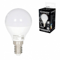 Лампа светодиодная SONNEN EXTRA, 7 (60) Вт, E14, шар, нейтральный белый, 30000 ч, LED G45-7W-4000-Е14, 457908 Лампа светодиодная SONNEN EXTRA, 7 (60) Вт, E14, шар, нейтральный белый, 30000 ч, LED G45-7W-4000-Е14, 457908