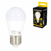 Лампа светодиодная SONNEN EXTRA, 10 (85) Вт, E27, шар, теплый белый, 30000 ч, LED G45-10W-2700-Е27, 457913 Лампа светодиодная SONNEN EXTRA, 10 (85) Вт, E27, шар, теплый белый, 30000 ч, LED G45-10W-2700-Е27, 457913