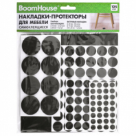 Накладки-протекторы для мебели самоклеящиеся, НАБОР 125 предметов, BOOMHOUSE (БУМХАУС), 701833