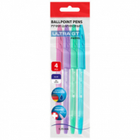 Ручки шариковые с грипом BRAUBERG "ULTRA GT PASTEL", НАБОР 4 ШТУКИ, СИНИЕ, узел 0,7 мм, линия 0,35 мм, 144533 Ручки шариковые с грипом BRAUBERG "ULTRA GT PASTEL", НАБОР 4 ШТУКИ, СИНИЕ, узел 0,7 мм, линия 0,35 мм, 144533
