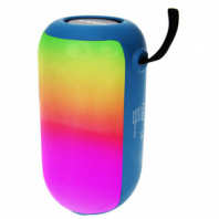 Колонка портативная влагозащищенная KAIGO (КАЙГО) BTW185, 20 Вт, Bluetooth, USB, Micro SD, AUX, RGB, TWS, FM, синяя, 514221