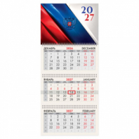 Календарь квартальный 2027 г., 3 блока, 3 гребня, бегунок, мелованная бумага, BRAUBERG, "Флаг России", 118273 Календарь квартальный 2027 г., 3 блока, 3 гребня, бегунок, мелованная бумага, BRAUBERG, "Флаг России", 118273