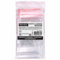 Пакеты ZIP LOCK "зиплок" ПРОЧНЫЕ, комплект 100 шт., 60х80 мм, ПВД, 45 мкм., BRAUBERG, 703077 Пакеты ZIP LOCK "зиплок" ПРОЧНЫЕ, комплект 100 шт., 60х80 мм, ПВД, 45 мкм., BRAUBERG, 703077
