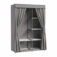 Шкаф для одежды с чехлом BOOMHOUSE (БУМХАУС) WB-001 (В1650хШ1050хГ450 мм), 6 полок, металл/пластик, серый, 701446 Шкаф для одежды с чехлом BOOMHOUSE (БУМХАУС) WB-001 (В1650хШ1050хГ450 мм), 6 полок, металл/пластик, серый, 701446