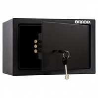 Сейф мебельный BRABIX "SF-200KL", 200х310х200 мм, ключевой замок, черный, 291144, S103BR211114