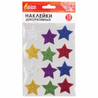 Наклейки из EVA "Звезды", 12 шт., блестящие, ассорти, ОСТРОВ СОКРОВИЩ, 661452 Наклейки из EVA "Звезды", 12 шт., блестящие, ассорти, ОСТРОВ СОКРОВИЩ, 661452