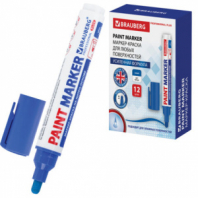Маркер-краска лаковый (paint marker) 6 мм, СИНИЙ, НИТРО-ОСНОВА, BRAUBERG PROFESSIONAL PLUS EXTRA, 151453 Маркер-краска лаковый (paint marker) 6 мм, СИНИЙ, НИТРО-ОСНОВА, BRAUBERG PROFESSIONAL PLUS EXTRA, 151453