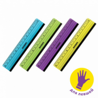 Линейка пластик 15 см ЮНЛАНДИЯ "НЕОНЧИКИ", ассорти, с волнистым краем, для левшей, 210733 Линейка пластик 15 см ЮНЛАНДИЯ "НЕОНЧИКИ", ассорти, с волнистым краем, для левшей, 210733