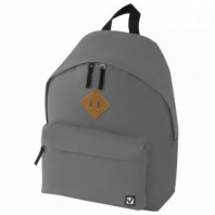 Рюкзак BRAUBERG СИТИ-ФОРМАТ один тон, универсальный, серый, 41х32х14 см, 225380 Рюкзак BRAUBERG СИТИ-ФОРМАТ один тон, универсальный, серый, 41х32х14 см, 225380