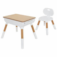 Стол детский + стул BRABIX KIDS CS-001, растущий, 2-7 лет, ЛДСП, пластик, 533288 Стол детский + стул BRABIX KIDS CS-001, растущий, 2-7 лет, ЛДСП, пластик, 533288