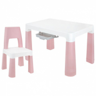 Стол детский + стул BRABIX KIDS CS-003, 2-7 лет, пластик белый + розовый, 533291 Стол детский + стул BRABIX KIDS CS-003, 2-7 лет, пластик белый + розовый, 533291