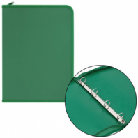 Папка объемная на молнии пластиковая на 4 кольцах, 35 мм, А4, BRAUBERG PIXEL, темно-зеленая, 0,7 мм, 273079 Папка объемная на молнии пластиковая на 4 кольцах, 35 мм, А4, BRAUBERG PIXEL, темно-зеленая, 0,7 мм, 273079