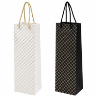 Пакет подарочный под бутылку (1 штука), 13х9x36 см (B), "Leather Bottle Bag", ассорти, ЗОЛОТАЯ СКАЗКА, 700802