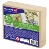 Пластилин скульптурный BRAUBERG ART CLASSIC, телесный, 0,5 кг, твердый, 106519 Пластилин скульптурный BRAUBERG ART CLASSIC, телесный, 0,5 кг, твердый, 106519
