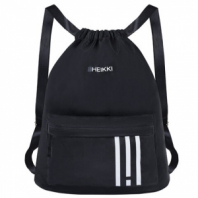 Рюкзак спортивный мешок HEIKKI CASUAL (ХЕЙКИ) с дополнительным карманом, 44х34 см, "Strips", 273458 Рюкзак спортивный мешок HEIKKI CASUAL (ХЕЙКИ) с дополнительным карманом, 44х34 см, "Strips", 273458