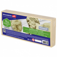 Пластилин скульптурный BRAUBERG ART CLASSIC, телесный, 1 кг, твердый, 106527 Пластилин скульптурный BRAUBERG ART CLASSIC, телесный, 1 кг, твердый, 106527