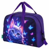 Сумка для занятий с плечевым ремнем, подкладкой BRAUBERG KIDS с ручками, 35x25x15 см, "Любознательный кот", 273291 Сумка для занятий с плечевым ремнем, подкладкой BRAUBERG KIDS с ручками, 35x25x15 см, "Любознательный кот", 273291