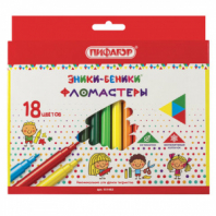Фломастеры ПИФАГОР "ЭНИКИ-БЕНИКИ", 18 цветов, вентилируемый колпачок, 151402 Фломастеры ПИФАГОР "ЭНИКИ-БЕНИКИ", 18 цветов, вентилируемый колпачок, 151402