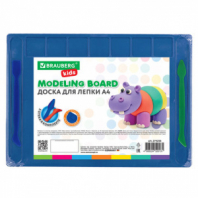 Доска для лепки А4, 280х200 мм, BRAUBERG KIDS, синяя, 7 отделений для пластилина, 2 стека, 274256 Доска для лепки А4, 280х200 мм, BRAUBERG KIDS, синяя, 7 отделений для пластилина, 2 стека, 274256