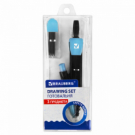 Готовальня BRAUBERG ULTRACOLOR 3 предмета: циркуль 132 мм, механический карандаш, грифель, ластик, пенал, 210804 Готовальня BRAUBERG ULTRACOLOR 3 предмета: циркуль 132 мм, механический карандаш, грифель, ластик, пенал, 210804