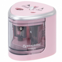 Точилка электрическая BRAUBERG DUAL (для 2 диаметров карандашей!), 4 батарейки АА, розовая, 270579 Точилка электрическая BRAUBERG DUAL (для 2 диаметров карандашей!), 4 батарейки АА, розовая, 270579