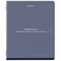 Тетрадь предметная VINTAGE 48 л., SoftTouch, ИНФОРМАТИКА, клетка, подсказ, BRAUBERG, 405154