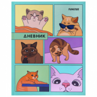 Дневник 5-11 класс 48 л., твердый, FUNSTER (ФАНСТЕР), выборочный лак, с подсказом, "Мемные коты", 107617 Дневник 5-11 класс 48 л., твердый, FUNSTER (ФАНСТЕР), выборочный лак, с подсказом, "Мемные коты", 107617