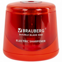 Точилка электрическая BRAUBERG DOUBLE BLADE RED, двойное лезвие, питание от 2 батареек АА, 271338 Точилка электрическая BRAUBERG DOUBLE BLADE RED, двойное лезвие, питание от 2 батареек АА, 271338