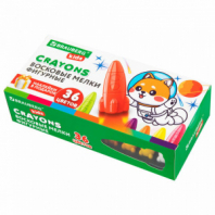 Восковые мелки фигурные BRAUBERG KIDS "РАКЕТА", НАБОР 36 цветов + НАКЛЕЙКИ В ПОДАРОК, 273084 Восковые мелки фигурные BRAUBERG KIDS "РАКЕТА", НАБОР 36 цветов + НАКЛЕЙКИ В ПОДАРОК, 273084