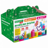 Пластилин-тесто для лепки BRAUBERG KIDS, 34 шт., 1700 г, 2 стека, 10 формочек, 4 штампика, 1 скалка, 10 пакетиков для хранения, 106723 Пластилин-тесто для лепки BRAUBERG KIDS, 34 шт., 1700 г, 2 стека, 10 формочек, 4 штампика, 1 скалка, 10 пакетиков для хранения, 106723