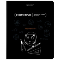 Тетрадь предметная МЕМЫ 48 л., TWIN-лак, ГЕОМЕТРИЯ, клетка, подсказки, BRAUBERG, 405101